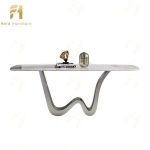 <span class=keywords><strong>Tavolo</strong></span> <span class=keywords><strong>da</strong></span> <span class=keywords><strong>Pranzo</strong></span> di Design Creativo con Gambe Curve e Base Aerodinamica, Piano in Pietra di Lusso per Arredamento <span class=keywords><strong>Sala</strong></span> <span class=keywords><strong>da</strong></span> <span class=keywords><strong>Pranzo</strong></span> - Product Image 3
