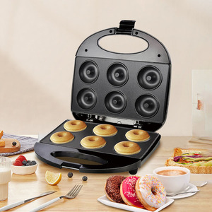 Máquina para Hacer Donas/Pasteles Eléctrica Automática <span class=keywords><strong>Meitu</strong></span> de 6 Piezas y 6 Orificios, 750W, Electrodoméstico para Hornear Desayunos - Product Image 1