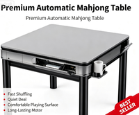 Table de mahjong automatique, table de jeu de mahjong électrique avec chargement USB, porte-gobelets, mélange rapide des cartes pour la famille et les amis