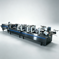 CQT-900 Machine plieuse-colleuse automatique améliorée pour fonds plats, à colle froide hydrosoluble, composants PLC essentiels, pour boîtes en bois