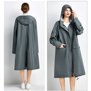 Custom Adult Girl Fashion Full Print Leopard Print Thick Polyester Pongee Reusable Breathable <strong>Raincoat</strong> with Zipper and Pockets - Product Image 3