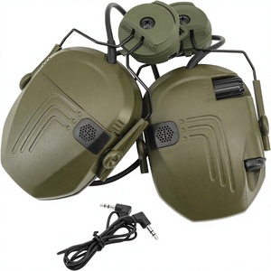 <span class=keywords><strong>Casque</strong></span> tactique antibruit en ABS avec interface 3,5 mm pour casques à rail ARC – Protection auditive pour le tir et la chasse - Product Image 1