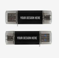 Clé USB Type C personnalisée avec logo, design rotatif en métal, cadeau promotionnel, vente en gros OEM