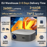 Projecteur 1080P Full HD 4K 26000 Lumens en stock UE, projecteur intelligent Android LED Beamer Mini Home Cinéma avec Dolby