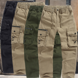 Mens Washed Cotton Breathable Eco Friendly Work <b>Trousers</b> Loose Fit Casual Sports <b>Harem</b> Pants Large Size Straight Leg - Product Image 2