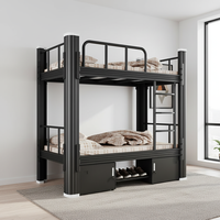 Vente chaude Amérique Style Twin Full Double Decker Lit Superposé Haute Qualité Lit Stockage Cadre En Métal Gain De Place pour Chambre École