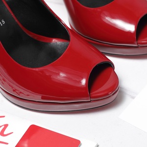 Christianese louting tacchi a spillo 12cm così Kate Red Sole tacchi sandali firmati scarpe <span class=keywords><strong>Sexy</strong></span> pelle verniciata sandali tacco alto - Product Image 5