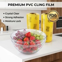 Film étirable en PVC auto-adhésif de qualité alimentaire, haute élasticité, qualité d'exportation, film d'emballage alimentaire