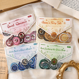 ชุดสติ้กเกอร์อายุ40ชิ้น/แพ็คสไตล์วินเทจแบบระบายสีเพลิงทำมือสำหรับตกแต่งแบบ DIY สติกเกอร์ซองจดหมาย - Product Image 3