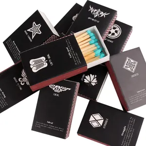 Großhandel Streichholz schachteln Sicherheit Custom Cigar Matches Boxen Luxus Black Matchs ticks Verpackungs schachtel