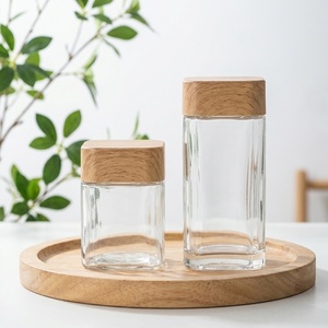 Frascos de Vidrio de Alta Claridad de 4 oz con Tapas para Almacenar Miel, Condimentos, Especias, Café en Polvo - Product Image 1