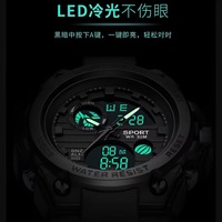 Jam Tangan Pria Sport Analog & Digital dengan Layar LED 5ATM Jam Tangan Bisnis Mewah LCD Alarm