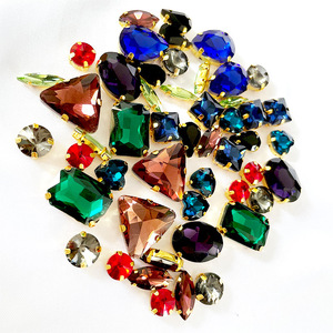 Pedreria De <span class=keywords><strong>Cristal</strong></span> Griffes en métal de haute qualité Sertissage de strass en vrac Base dorée Strass multicolores pour la décoration de bricolage - Product Image 6