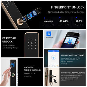 Tlock app עבור Bluetooth חכם מנעול מאובטח דיגיטלי מאובטח & טביעת אצבע סיסמא טביעת אצבע בקרת גישה אלקטרונית מלון מפתח - Product Image 4