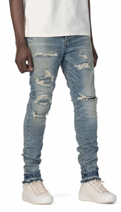 Dropshipping Products 2026 <b>Men</b> Skinny Slim Fit High Stretch Denim <b>Jeans</b>, Custom Washed Urban Streetwear Clothing - Product Image 5