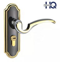 Cerradura de Puerta Interior de Estilo Europeo con Manija Silenciosa para Dormitorios, Acero Inoxidable Satinado, Aleación de Zinc, Aluminio, Latón, Cerraduras Universales para Hoteles