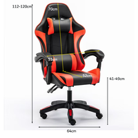 Chaise de bureau ergonomique moderne en cuir personnalisée avec vérin à gaz, pivotante et accoudoirs articulés
