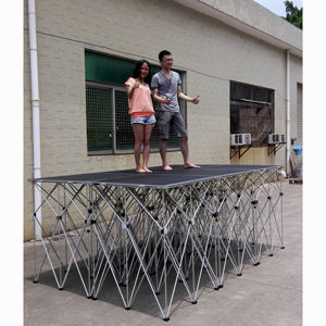 Plataforma de escenario elevador portátil con patas de aluminio plegable utilizada para fiesta de boda - Product Image 5