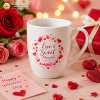 Tasse en grès « Amour Romantique & Moments Doux » 11oz, compatible lave-vaisselle, pour couples, cadeau d'anniversaire ou de mariage