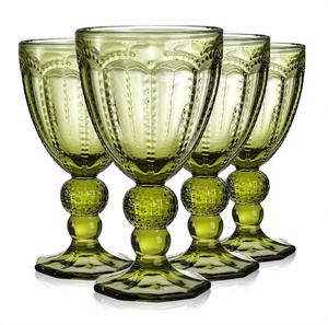 Copa de Cristal Creativa <span class=keywords><strong>y</strong></span> Económica con Nuevo Diseño, Venta al por Mayor de Fábrica, para Jugo, Leche, Agua Fría, Vino Tinto, Estilo Vintage con Relieve - Product Image 1