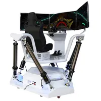 9D الواقع الافتراضي لعبة F1 سيارة آلة القيادة 6 DOF 3 شاشة ديناميكية الحركة سباق محاكاة