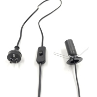 Cordon d'alimentation US AU UK EU vers E14 E27, support de lampe à vis, tête de suspension LED avec interrupteur 303, câble d'extension, fil électrique