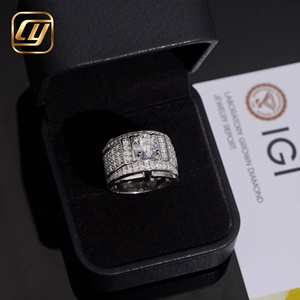 Anillo de Diamante Cultivado en Laboratorio con Certificación IGI, Corte Brillante Redondo, Engaste Pavé, Oro Blanco, Joyería Clásica de Compromiso para Mujer - Product Image 1