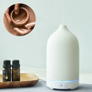 Nhà Máy Bán Hàng Trực Tiếp 100Ml Tinh Dầu Khuếch Tán LED Ánh Sáng Handmade Gốm Hương Liệu Khuếch Tán Độ Ẩm - Product Image 1
