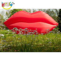 Accessoire de décoration pour la Saint-Valentin gonflable géant en forme de lèvre rouge
