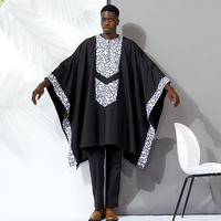 Ropa larga africana para hombre, traje de alta calidad, Tops, camisa, pantalones, conjunto de 3 piezas de talla grande