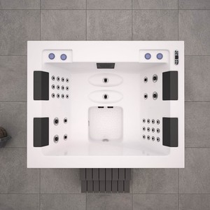 <span class=keywords><strong>Spa</strong></span> <span class=keywords><strong>de</strong></span> massage Jaccuzzi autoportant en acrylique pour 4 personnes Chute d'eau à débordement <span class=keywords><strong>de</strong></span> 2m Balboa en option Bain à remous portable en plastique Salle <span class=keywords><strong>de</strong></span> bain - Product Image 3