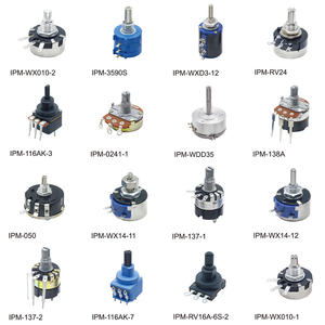 Potentiomètre rotatif WH138-1A-2 pour éclairage, audio, haut-parleur, amplificateur, exportateurs, potentiomètre double 100k avec <span class=keywords><strong>bouton</strong></span> - Product Image 4