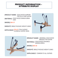Support d'instruments de musique en bois pour guitare/violon/violoncelle, à poser au sol, pour usine