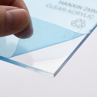 Plaque acrylique transparente HanXin 2 mm, 12x12 pouces, vierges pour découpe laser, cadre photo, porte-clés DIY, vente en gros, fournisseur d'usine