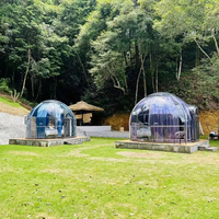 Tente extérieure de bulle de maison de dôme de polycarbonate de transparence d'igloo géodésique pour le centre de villégiature de Glamping