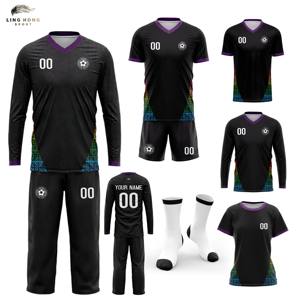 Uniformes de Fútbol y Camisetas de Fútbol Personalizadas, 100% Poliéster, Impresión por Transferencia de Calor con Logotipo, Nombre del Jugador, Servicio OEM para Adultos - Product Image 1