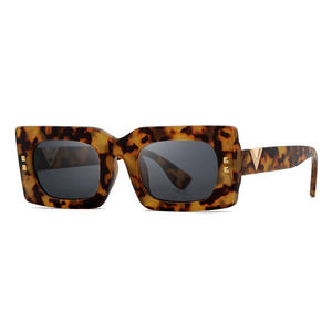 Gafas de sol rectangulares de alta moda UNOC <span class=keywords><strong>2022</strong></span> para hombres y mujeres, montura pequeña cuadrada de calidad para <span class=keywords><strong>uñas</strong></span>, montura de PC blanca/amarilla, lentes acrílicas - Product Image 2