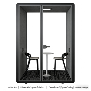 Cabina Acústica Moderna de Aluminio <span class=keywords><strong>para</strong></span> Reuniones, Cabina de Oficina Portátil Insonorizada, Cabina de Grabación <span class=keywords><strong>para</strong></span> Oficina, Hotel, Apartamento - Product Image 2