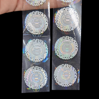 Rouleaux de traitement holographique 3D transparents en aluminium pour étiquettes de sécurité anti-contrefaçon, impression DIY, logo original, vente chaude