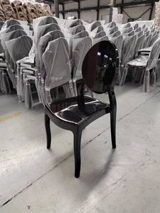 Chaise Ghost en Acrylique Noir Durable et Élégante pour Mariages Royaux, Événements, Salles de Banquet, Extérieur, Hôtels - Product Image 3