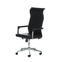 Chaise pivotante de bureau Design moderne Chaise ergonomique en cuir et métal Hauteur réglable Pas fatigué pour la conférence de bureau