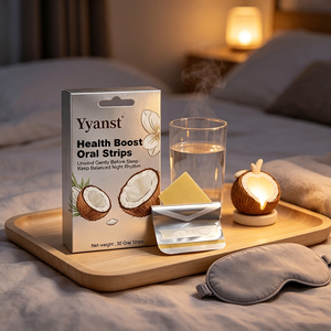 Tiras Orales Health Boost para la Relajación, 30 Unidades, Sabor Coco, Relájese Suavemente Antes de Dormir, Equilibra el Ritmo Nocturno, Suplemento Dietético - Product Image 4