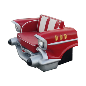 Quirky विंटेज कार के आकार का सोफे लाउंज कार सोफे गृह सजावट रेस्तरां बार होटल डिनर बूथ सोफे - Product Image 4