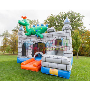 Drago a tema per bambini casa di rimbalzo castello gonfiabile per i bambini castello gonfiabile scivolo - Product Image 4