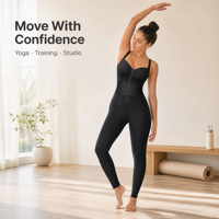 Combinaison de yoga côtelée pour femme avec logo personnalisé, justaucorps de sport une pièce sans manches et dos nu, tenue de sport active