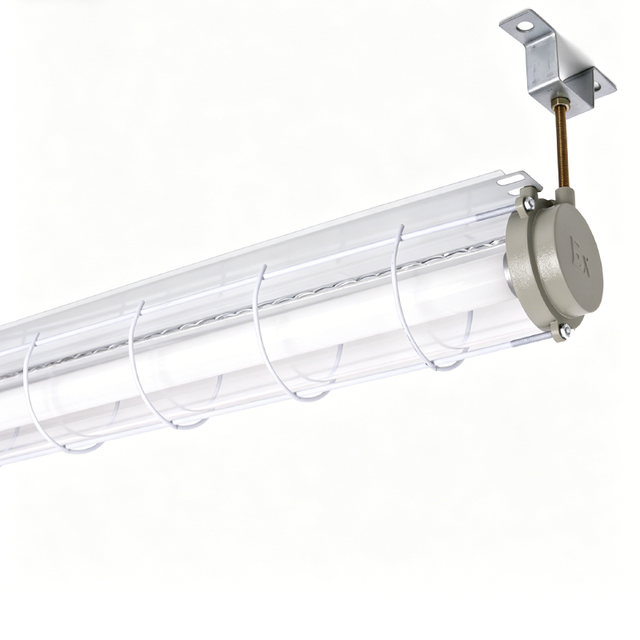Warehouse Aluminum Led Light Fitting T8 G13 4ft 2*36w IP65 Tri-proof Explosion Proof LED Tube Lights 6000k