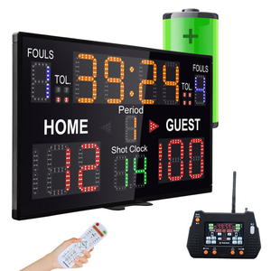 Control <span class=keywords><strong>de</strong></span> consola remoto inalámbrico alimentado por batería recargable Múltiples deportes usados Led Marcador <span class=keywords><strong>de</strong></span> baloncesto digital electrónico - Product Image 1