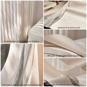 Stores verticales électriques modernes, imperméables, résistantes aux taches, en polyester occultant, rideaux de rêve pour salons, chambres à coucher, mariages - Product Image 4