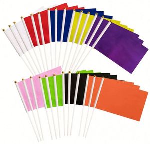ธงมือสีขาวดำขายส่ง พิมพ์ลายดิจิตอลตามสั่ง โพลีเอสเตอร์ 100% สีพื้น สีสันสดใส ธงโบกสะบัด ทำจากพลาสติก - Product Image 1