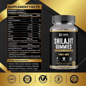 OEM ODM Pure Himalayan Shilajit Gummies Gold Grade Energy & Immunity Support para adultos Private Label - Product Image 2